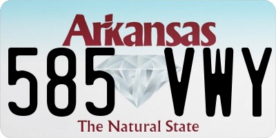 AR license plate 585VWY