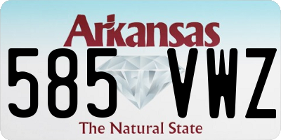 AR license plate 585VWZ