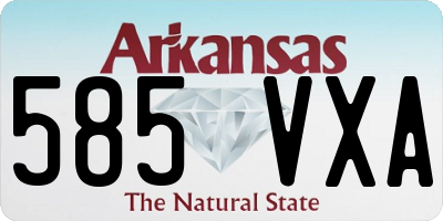 AR license plate 585VXA