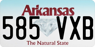 AR license plate 585VXB
