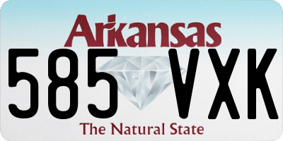 AR license plate 585VXK