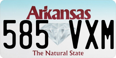 AR license plate 585VXM