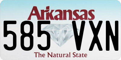 AR license plate 585VXN