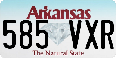 AR license plate 585VXR