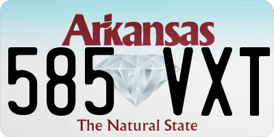 AR license plate 585VXT