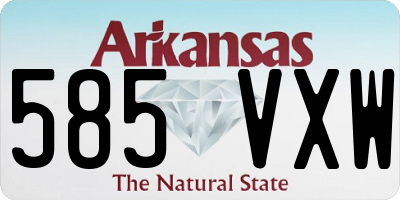 AR license plate 585VXW