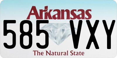 AR license plate 585VXY