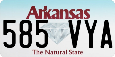 AR license plate 585VYA