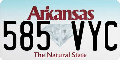 AR license plate 585VYC