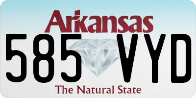 AR license plate 585VYD