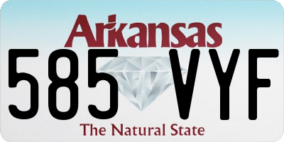 AR license plate 585VYF