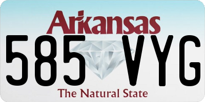 AR license plate 585VYG