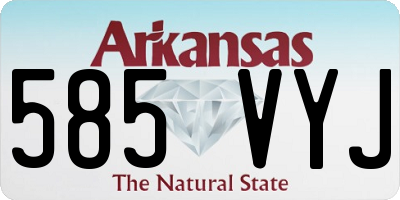 AR license plate 585VYJ