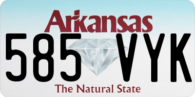 AR license plate 585VYK
