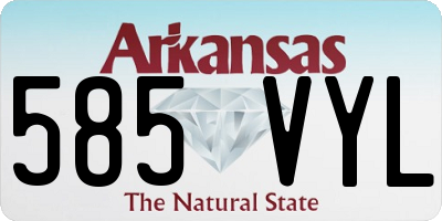 AR license plate 585VYL