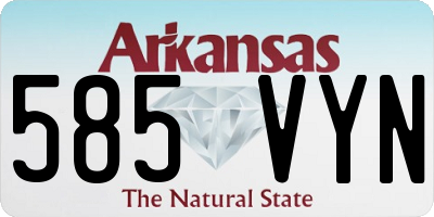 AR license plate 585VYN
