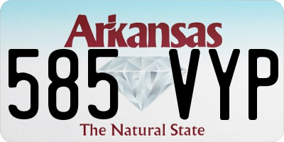 AR license plate 585VYP