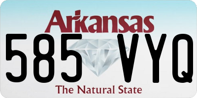 AR license plate 585VYQ