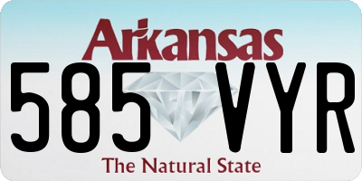 AR license plate 585VYR