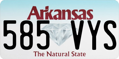 AR license plate 585VYS