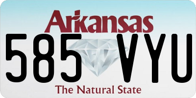 AR license plate 585VYU