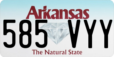 AR license plate 585VYY