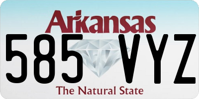 AR license plate 585VYZ