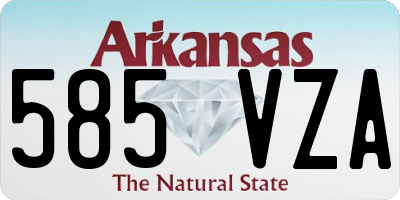 AR license plate 585VZA