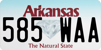 AR license plate 585WAA