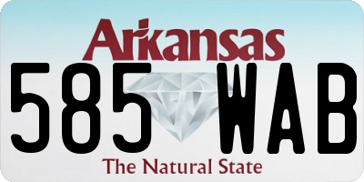 AR license plate 585WAB