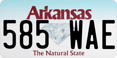 AR license plate 585WAE