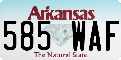 AR license plate 585WAF