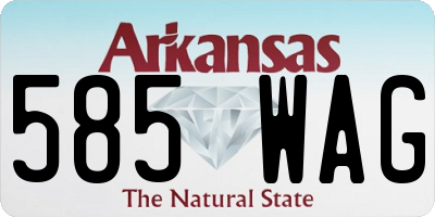 AR license plate 585WAG