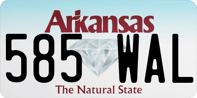 AR license plate 585WAL