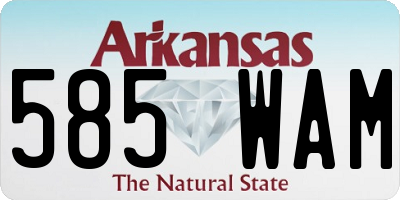 AR license plate 585WAM