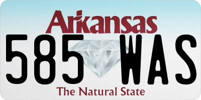 AR license plate 585WAS
