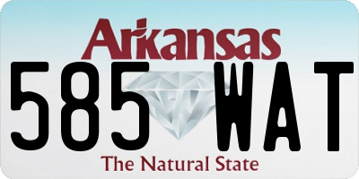 AR license plate 585WAT