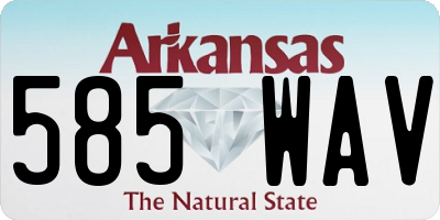AR license plate 585WAV
