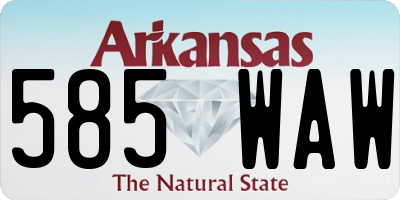 AR license plate 585WAW