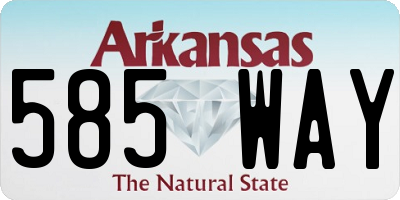 AR license plate 585WAY