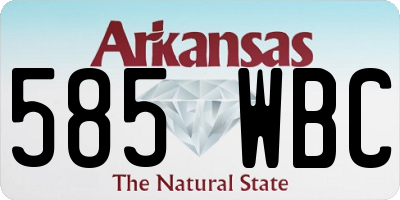 AR license plate 585WBC