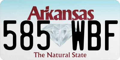 AR license plate 585WBF
