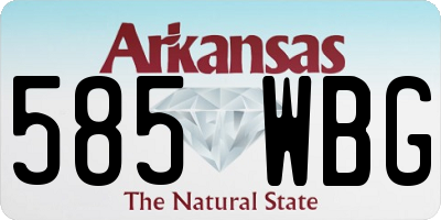 AR license plate 585WBG