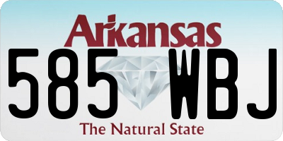 AR license plate 585WBJ