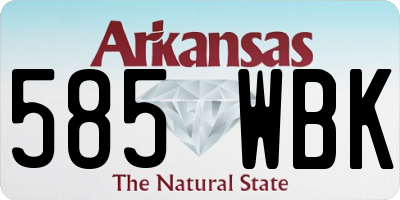 AR license plate 585WBK
