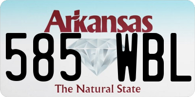 AR license plate 585WBL