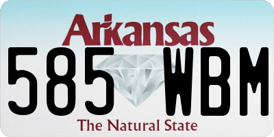 AR license plate 585WBM