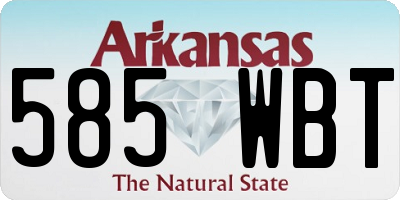 AR license plate 585WBT