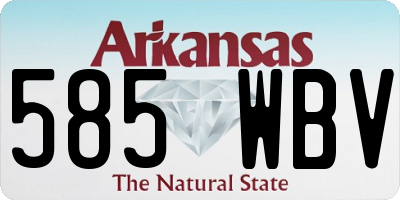 AR license plate 585WBV
