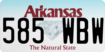 AR license plate 585WBW
